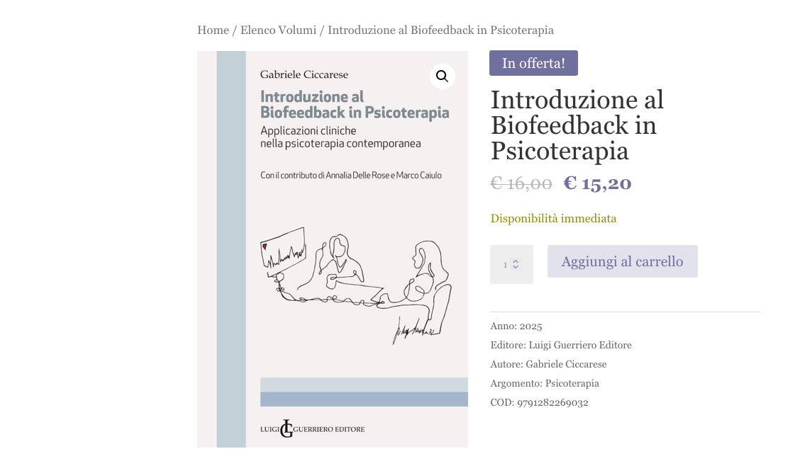 copertina introduzione al biofeedback in psicoterapia